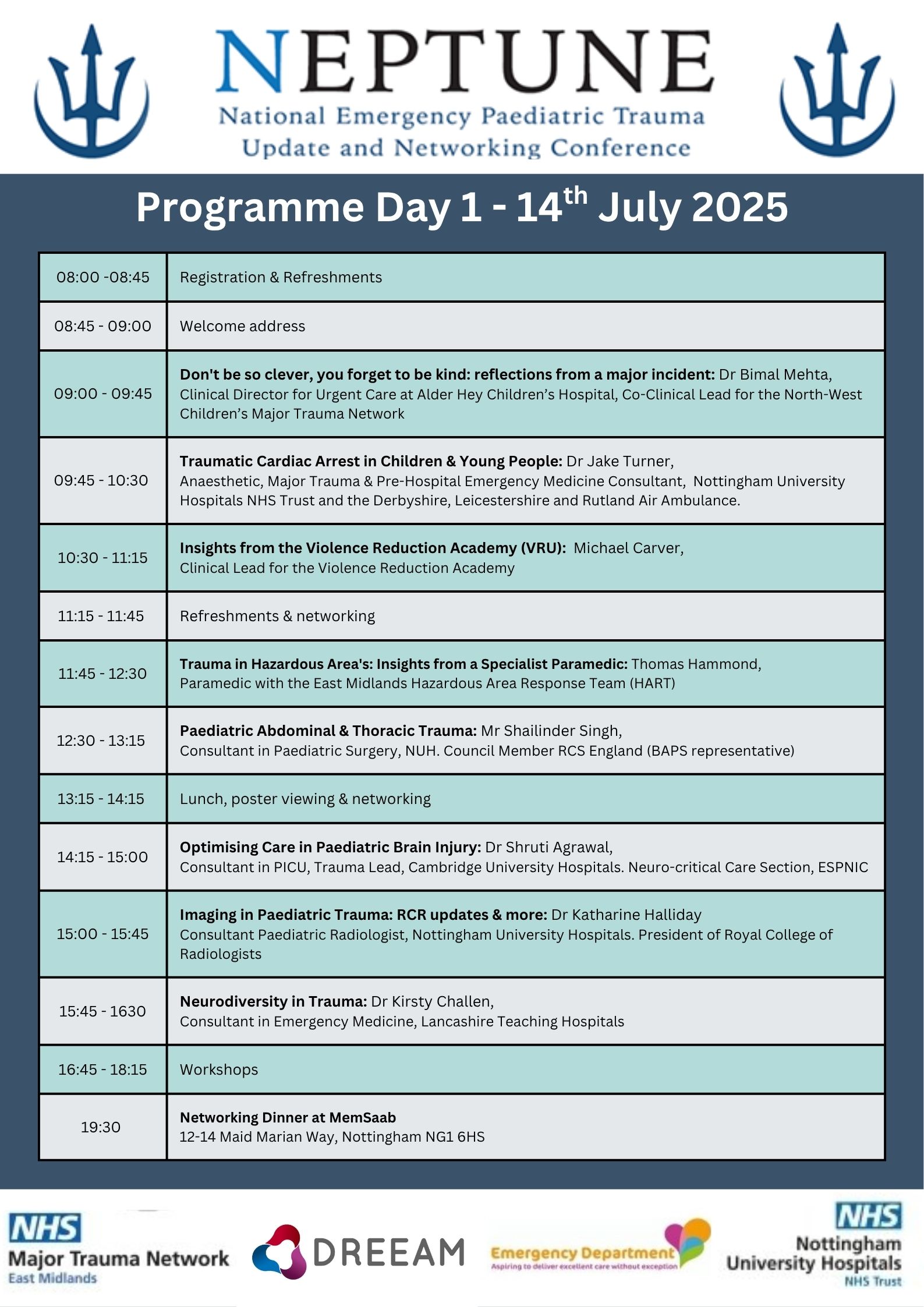 Day 1 Programme