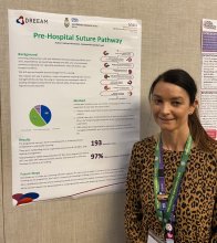 Kat with her poster